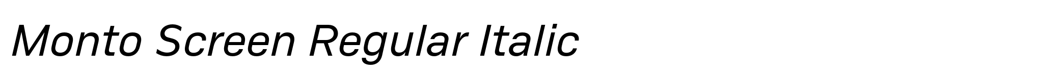 Monto Screen Regular Italic image